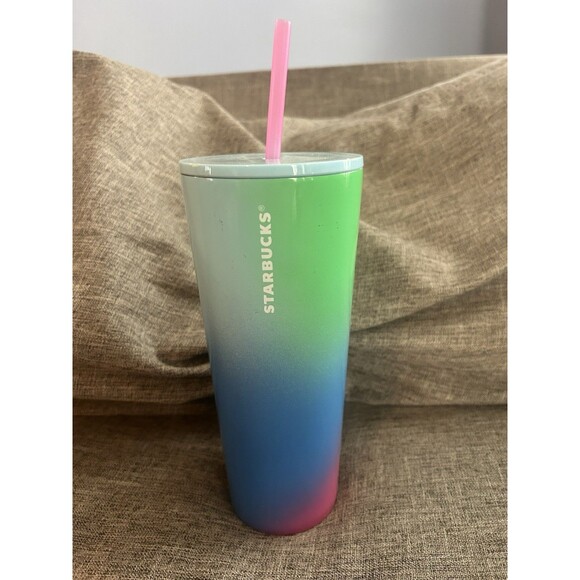Starbucks Summer 2023 Tumbler Ombre Prism Gradient Stainless Venti 24oz - Picture 1 of 7